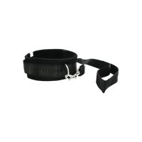 Riem en halsband set - zwart